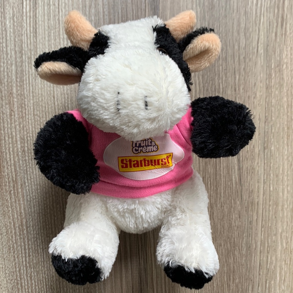 Cow Starburst Promotional Farm Animal Stuffed Plush Bull 2003 Fruit Creme Candy